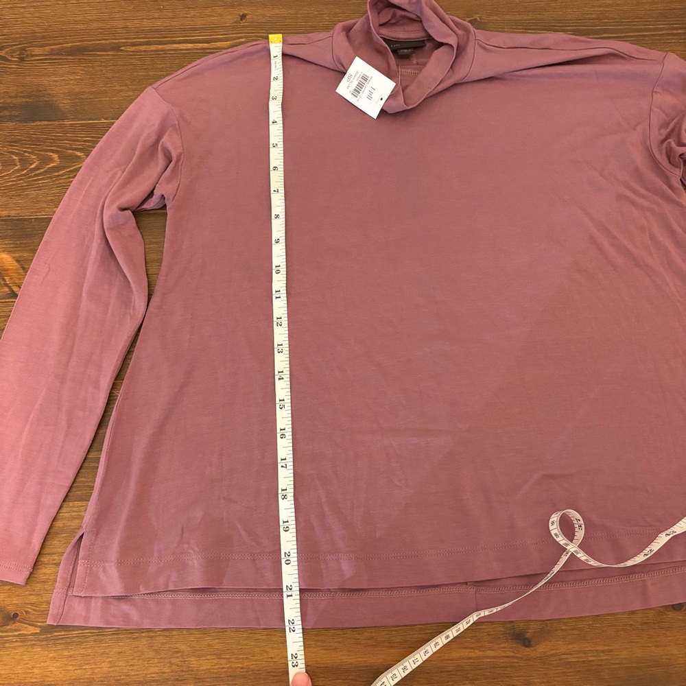 J.Jill Wearever Collection Mock Neck Top Smoky Plum NWT Small Petite Travel Knit - Picture 11 of 11